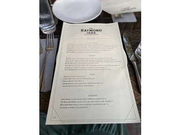 1886 Bar at The Raymond menu photo