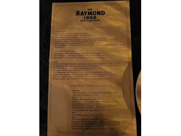 1886 Bar at The Raymond menu photo