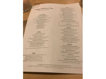 264 Fresco menu photo