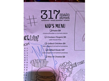 317 Main Street menu photo