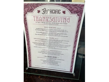 333 Pacific menu photo