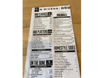 4 Rivers Smokehouse menu photo