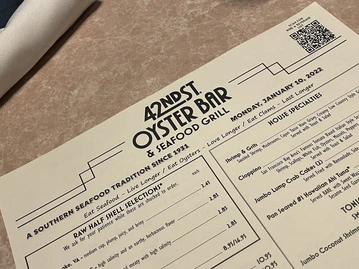 42nd Street Oyster Bar menu photo