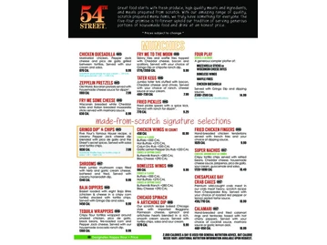 54th Street Restaurant & Drafthouse menu photo