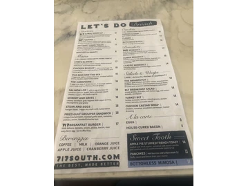 717 South menu photo