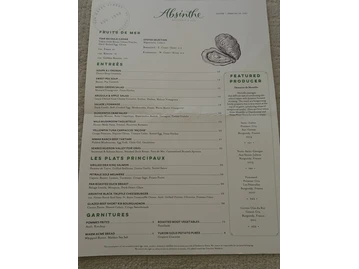Absinthe Brasserie & Bar menu photo