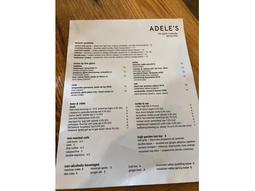 Adele's Nashville menu photo