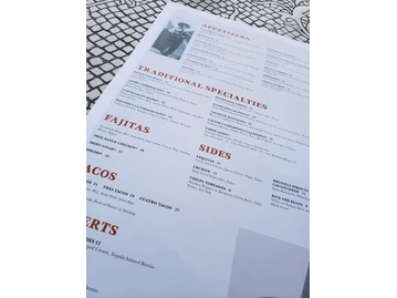 Adobe Grill menu photo