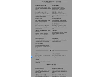 Adobe Grill menu photo