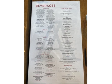 Alcove menu photo