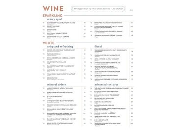 Alcove menu photo
