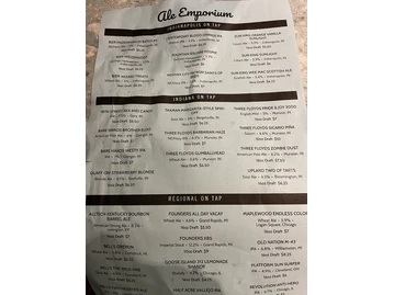 Ale Emporium menu photo