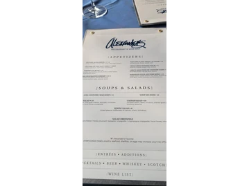 Alexander's Restaurant & Wine Bar menu photo