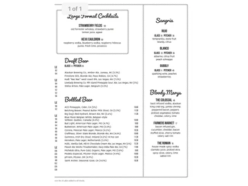 Alexxa's Las Vegas menu photo