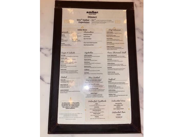 Ambar Capitol Hill menu photo
