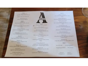 Ambrosia Ristorante BYOB menu photo