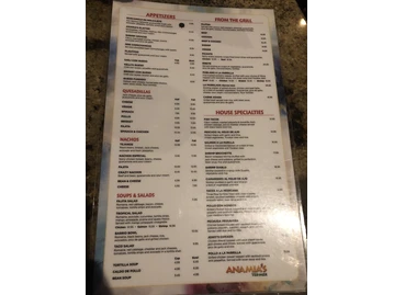 Anamia's Tex Mex menu photo