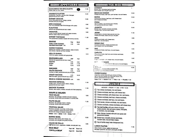 Anamia's Tex Mex menu photo