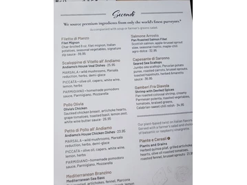 Andiamo Detroit Riverfront menu photo