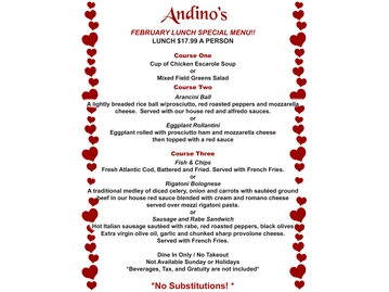 Andino's Italian Restaurant menu photo