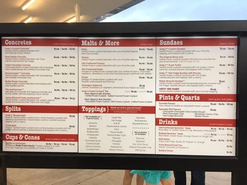 Andy's Frozen Custard menu photo