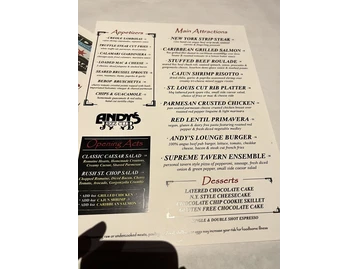 Andy's Jazz Club & Restaurant menu photo