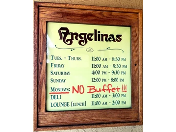 Angelina's Spaghetti House menu photo