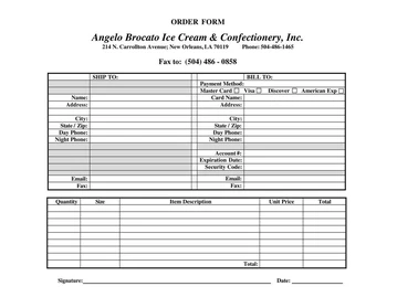 Angelo Brocato menu photo