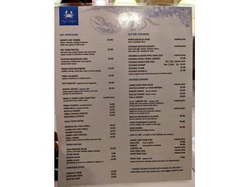 Angie's Seafood menu photo