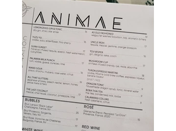 Animae menu photo