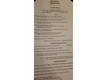 Annie Gunn's Restaurant menu photo
