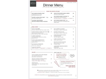 AnQi Bistro menu photo