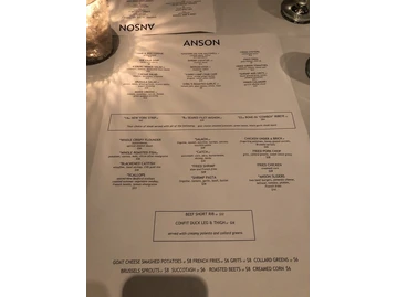 Anson Restaurant menu photo