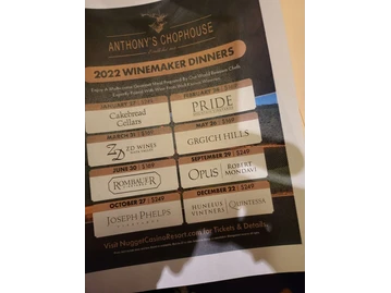 Anthony's Chophouse menu photo