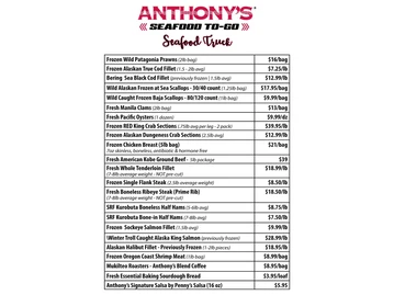 Anthony's Homeport Olympia menu photo