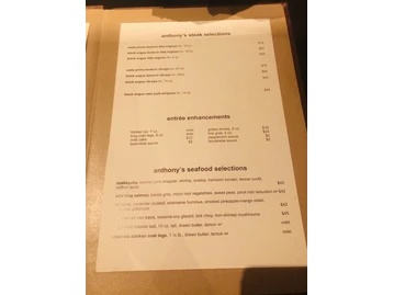 Anthony's Prime Steak & Seafood menu photo
