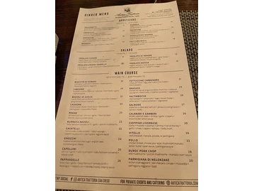 Antica Trattoria menu photo