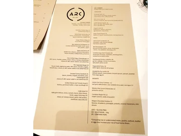 ARC Restaurant menu photo