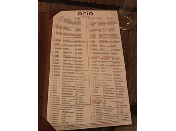 Aria Tuscan Grill menu photo
