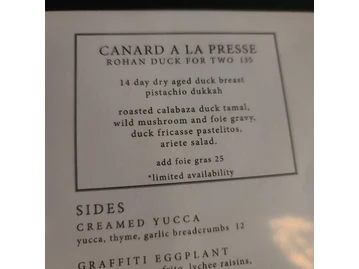 Ariete menu photo
