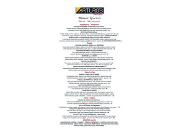 Arturo's Trattoria menu photo