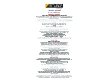Arturo's Trattoria menu photo