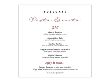 Avanti Restaurant menu photo
