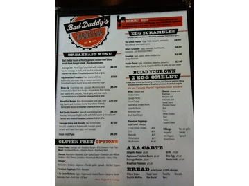 Bad Daddy's Burger Bar menu photo