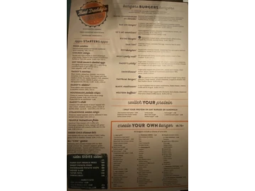 Bad Daddy's Burger Bar menu photo