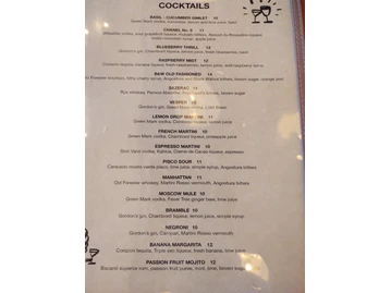 Baker & Wife menu photo