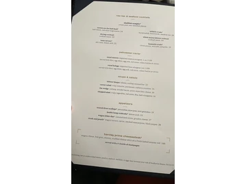 Barclay Prime menu photo