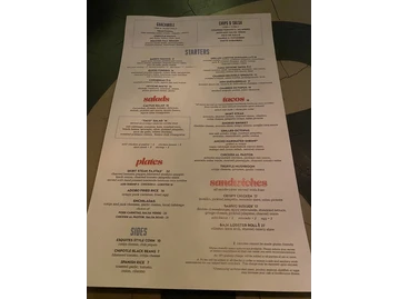 Barrio menu photo