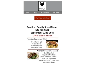Bastille Brasserie & Bar menu photo