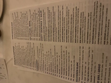 Bayside Restaurant menu photo